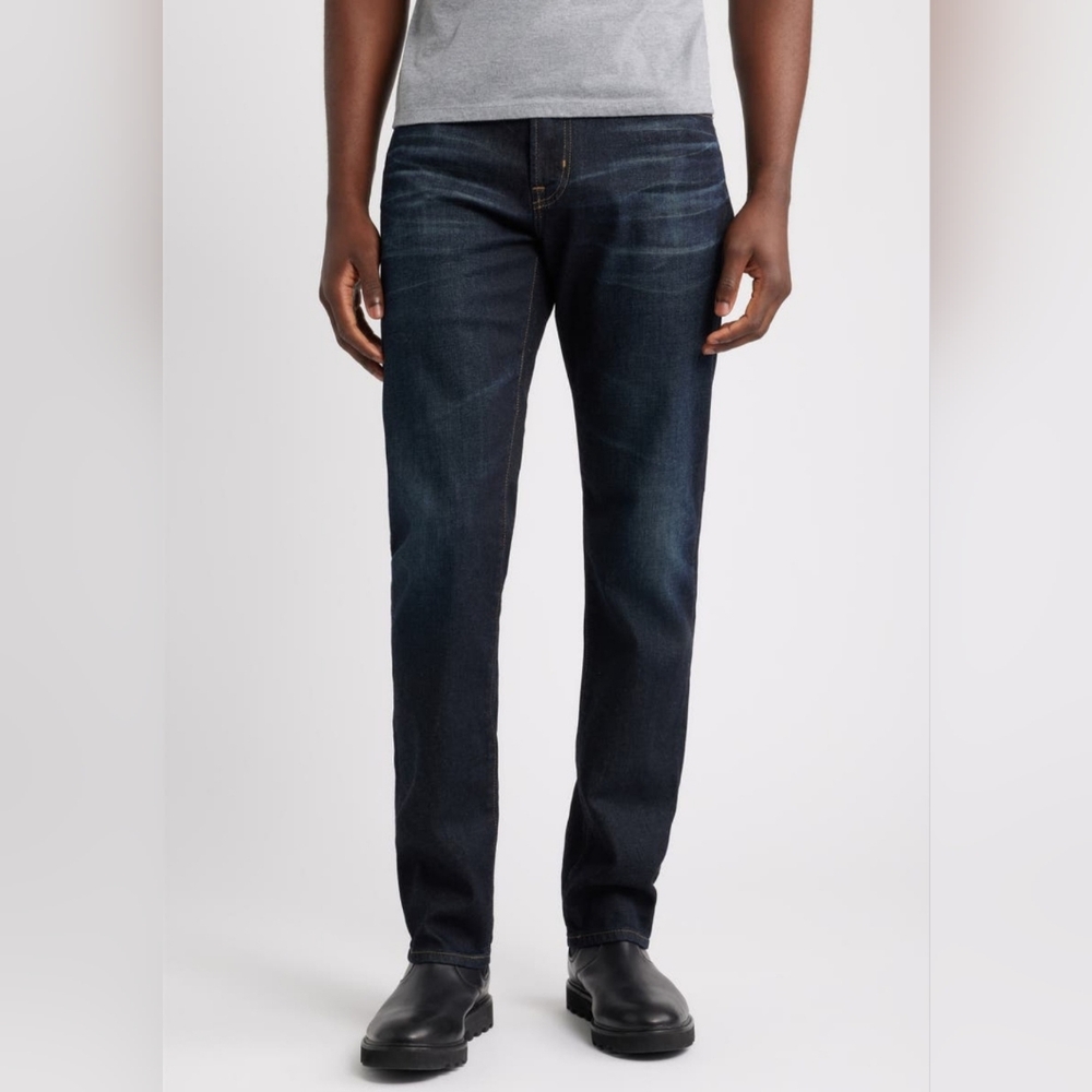 AG Adriano Goldschmied Men's Everett Slim Straight Jeans, Deep Indigo, Sz 38x32
